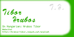 tibor hrubos business card